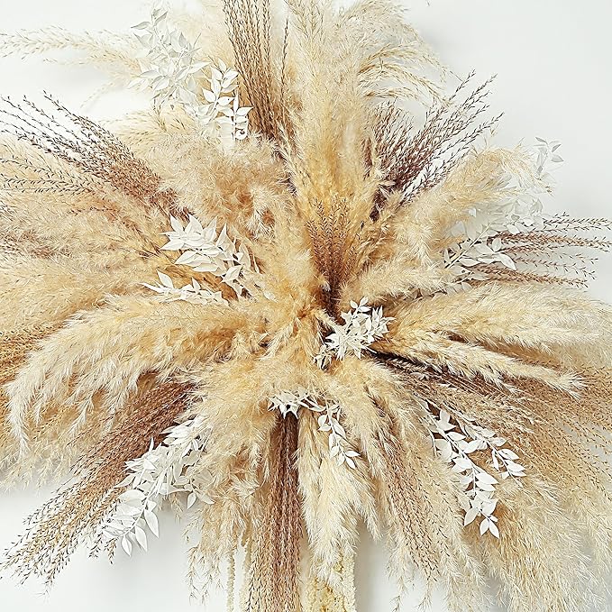 1pc Medium Pampas Grass Wall Decor, Boho Wedding Arch and Backdrop Arrangement, Rustic Wedding Decor, Dried Grass Floral Swag